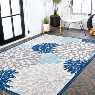 Minori Floral High-low Area Rug